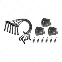 NGK Spark Plugs Coils + Bosch Leads Kit for Hsv Jackaroo 6VD1 3.2L V6 SOHC MPFI
