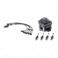 NGK Spark Plugs Coil + Bosch Leads Kit for Seat Cordoba 6K 1.6L AEE I4 8v 55kW