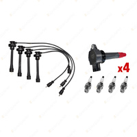 NGK Spark Plugs Coils + Bosch Leads Kit for Mitsubishi Triton ML MN KA5 2.4L I4