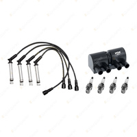 NGK Spark Plugs Coil + Bosch Leads Kit for Holden Rodeo RA TFR32 2.4L I4 8v 94kW