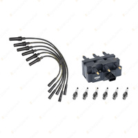 NGK Spark Plugs Coil + Bosch Leads Kit for Chrysler Grand Voyager RG RT 3.3 3.8L
