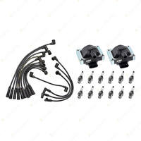 NGK Spark Plugs Coils + Bosch Leads Kit for Jaguar XJ12 XJS 6.0L 8D V12 24v RWD