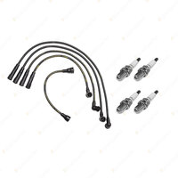 4x NGK Spark Plugs + Bosch Ignition Leads Kit for Ford Telstar AR UG3H FE I4 2.0