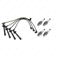 4 x NGK Spark Plugs + Bosch Ignition Leads Kit for Nissan Primera P11 1.8L 2.0L