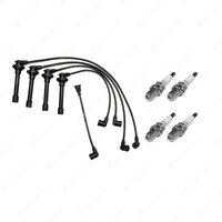4 x NGK Spark Plugs + Bosch Ignition Leads for Nissan Pulsar N14 BEAN14 FEAN14