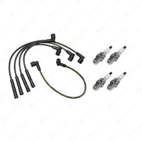 4 x NGK Spark Plugs + Bosch Ignition Leads Kit for Volkswagen Golf MK 2 15 1G