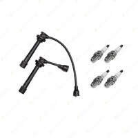 4 NGK Spark Plugs + Bosch Ignition Leads Kit for Suzuki Grand Vitara SQ416 TA03C
