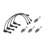 4 x NGK Spark Plugs + Bosch Ignition Leads for Mitsubishi RVR N23W 2.0L 4G63T