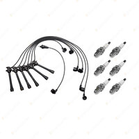 6x NGK Spark Plugs + Bosch Ignition Leads Kit for Toyota Landcruiser FZJ75 FZJ80