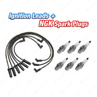 6 x NGK Spark Plugs + Bosch Leads Kit for Chrysler Valiant AP CL CM RV SV 647mm