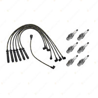 6 x NGK Spark Plugs + Bosch Ignition Leads Kit for Nissan Skyline R31 2.0L I6