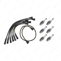 6 x NGK Spark Plugs + Bosch Ignition Leads Kit for Toyota Landcruiser FJ80 FJ80R