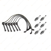 6 x NGK Spark Plugs + Bosch Leads Kit for Mitsubishi Legnum Magna TE TF TH TL TW