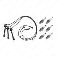6 x NGK Spark Plugs + Bosch Leads Kit for Toyota Hilux VZN185 Landcruiser VZJ95