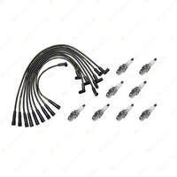 8 x NGK Spark Plugs + Bosch Ignition Leads Kit for Holden Commodore VL 304 5.0L