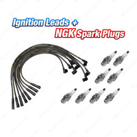 8 x NGK Spark Plugs + Bosch Ignition Leads Kit for Chevrolet V8 W Series 8Cyl