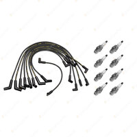 8 x NGK Spark Plugs + Bosch Ignition Leads for Ford Bronco F150 Falcon EL 5.0