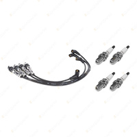 4 x NGK Spark Plugs + Bosch Ignition Leads Kit for Volkswagen Beetle 9C 2.0L BER