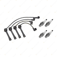 4 x NGK Spark Plugs + Bosch Ignition Leads Kit for Mazda MX5 NA NB 1.8L BPZE I4