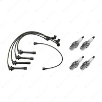 4 x NGK Spark Plugs + Bosch Ignition Leads Kit for Daihatsu Feroza F300 F310 I4