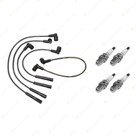 4 x NGK Spark Plugs + Bosch Ignition Leads Kit for BMW 318i E36 1.8L M40B18 I4