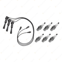 6 x NGK Spark Plugs + Bosch Ignition Leads Kit for Mitsubishi Pajero NJ NK 3.5L