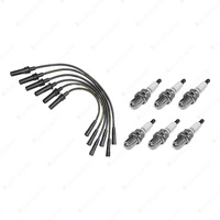 6 x NGK Spark Plugs + Bosch Ignition Leads Kit for Chrysler Grand Voyager RG RT