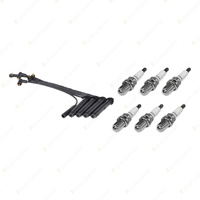 6 x NGK Spark Plugs + Bosch Ignition Leads Kit for MG ZS 180 2.5L 25K4F V6 24v