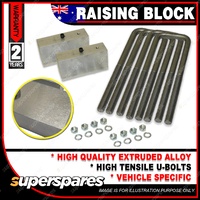 2 inch 50mm HD Steel Raising Blocks U bolts Kit for Toyota Hilux Landcruiser