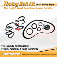Timing Belt Kit & Gates Drive Belt for Audi 80 2.0L SOHC EFI ABK 1995-1995