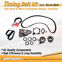 Timing Belt Kit & Gates Drive Belt for Ford Laser KJ KJII KL KJIII KM 1.6L 1.8L