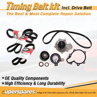 Timing Belt Kit & Gates Drive Belt for Holden Nova LF LG 1.6L 4AFE 1992-1997