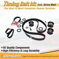 Timing Belt Kit & Gates Drive Belt for Holden Calibra YE95 2.5L C25XE 1995-1998