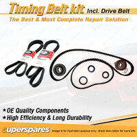 Timing Belt Kit & Gates Drive Belt for Honda Prelude BB 2.3L H23A1 1991-1996