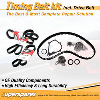 Timing Belt Kit & Gates Drive Belt for Hyundai Excel X3 1.5L G4EK 1994-1997