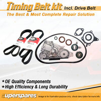 Timing Belt Kit & Gates Drive Belt for Mazda 323 BJ 1.6L DOHC ZM 1998-2002