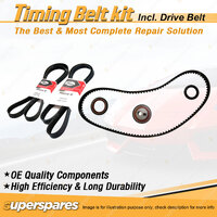 Timing Belt Kit & Gates Drive Belt for Peugeot 306 N5 1.8L XU7JP 1997-1999