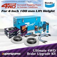 4" Lift Bendix Ultimate 4WD Front Brake Upgrade Kit for Ford Ranger PX PXII