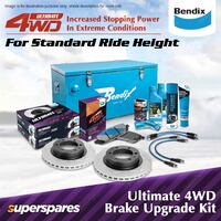 Bendix Ultimate 4WD Front Brake Upgrade Kit for Toyota Fj Cruiser GSJ15 AWD