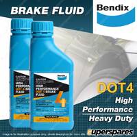 2x Bendix Heavy Duty Brake Fluid DOT 4 for Cars Trucks Buses Motorcycles 500ml