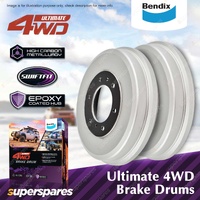 2Pcs Bendix Rear Ultimate 4WD Brake Drums for Holden Colorado RG 2.4L 2.8L
