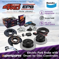 Bendix EPB W/ Drum To Slotted Disc Conversion Kit for Toyota Hilux N1 2.4L 2.8L