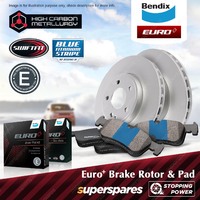 Bendix Front Euro+ Brake Rotors & Pads for Mercedes-Benz CLK200 CLK280 C209 A209