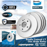 Bendix Front + Rear GCT Disc Brake Rotors for Mitsubishi Lancer CXA CYA CZA CJ