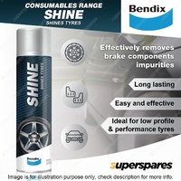1x Bendix Shine Shines Tyres 400 grams Spray Can for Tyres Mudflaps Bumper Bars