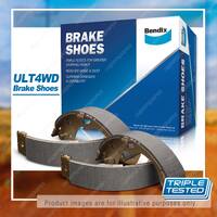4Pcs Bendix Rear ULT4WD Brake Shoes for Nissan Navara D22 Pathfinder R50 4WD