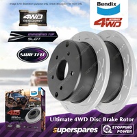 Bendix Rear ULT4WD Disc Brake Rotors for Toyota Fortuner GUN156 Hilux GUN126