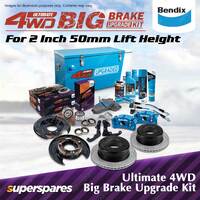 2" Lift Rear Bendix ULT 4WD Big Brake Upgrade Kit for Toyota Hilux GUN123 GUN136