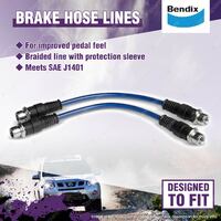 1 Set Bendix Front Ultimate 4WD Brake Hose Kit for Toyota Hilux GUN126 15-On