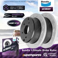 2Pcs Bendix Rear Ultimate Disc Brake Rotors for HSV Grange WH Maloo VU 3.8L 5.7L